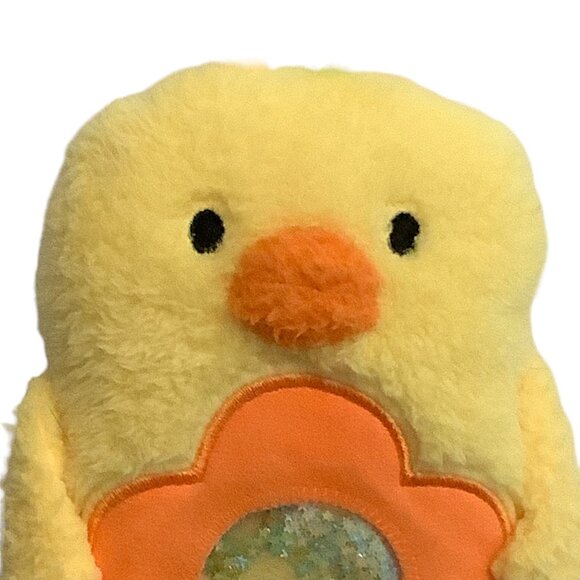 Magic Years Plush Yellow Duck Stuffed Animal Toy With Flower Glitter Details 8” - Picture 2 of 7